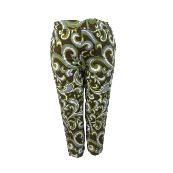 Talbots Pants - Talbots Womens Multi-Color Cotton Blend Stretch Dress Pants Swirl Pattern Sz 18